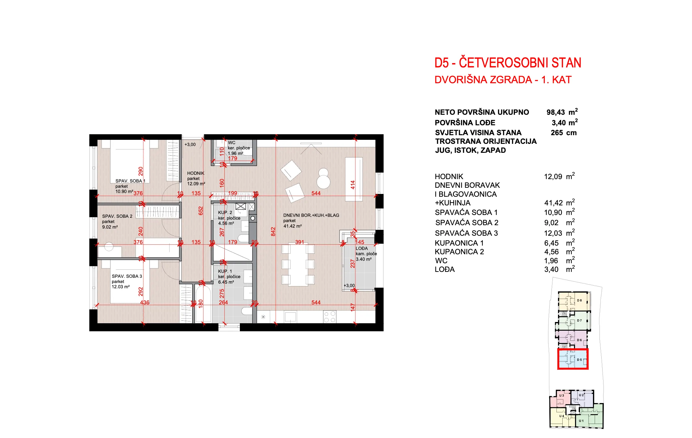 zagreb, maksimir, kvatrić luksuzan četverosoban stan 100,98 m², novogradnja, garaža - slika 9