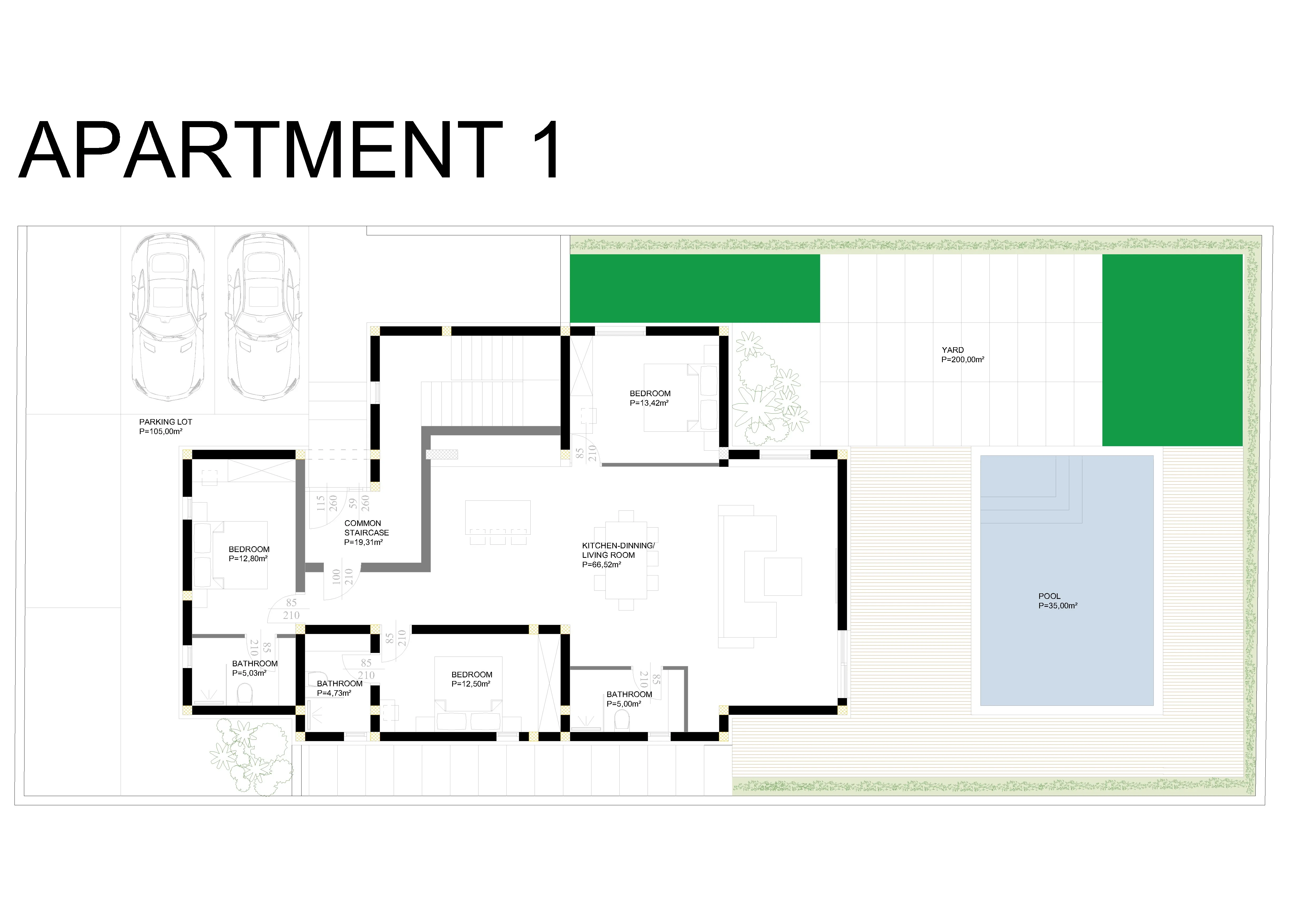 zadar, vir, četverosoban stan 170m2 u prizemlju, novogradnja - slika 6