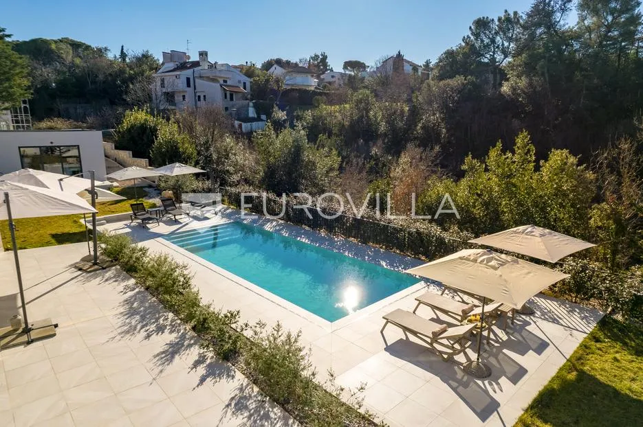 otok krk, malinska, luksuzna vila s dva apartmana u prvom redu do mora - slika 4