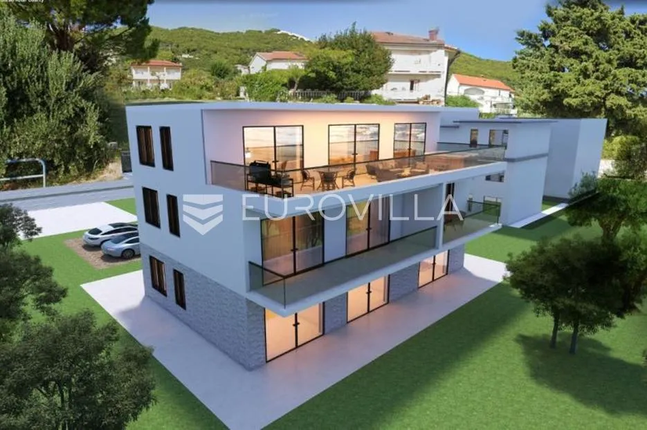 otok rab, banjol, moderni stan u urbanoj vili s pogledom na more, 59 m² - slika 1