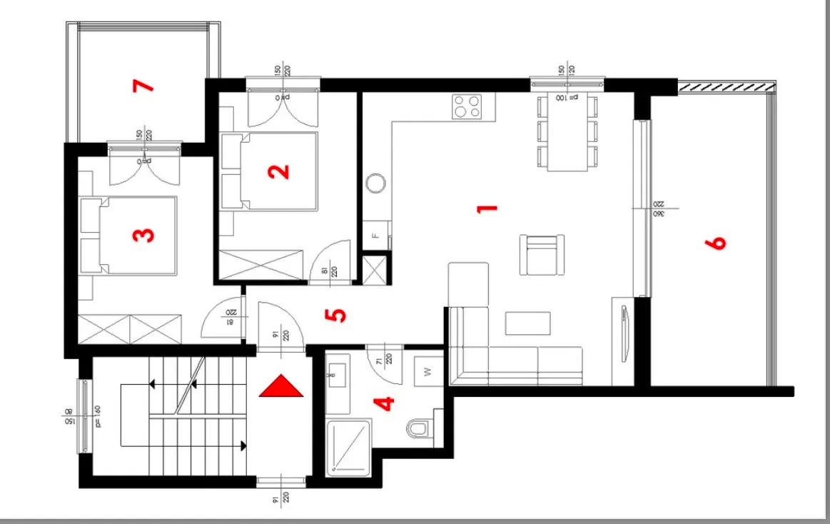 makarska, komforan stan 81,20 m², 3. kat s pogledom na more - slika 4