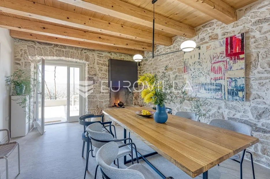 istra, labin, šumber, unikatna samostojeća villa na velikoj okućnici s pogledom - slika 14