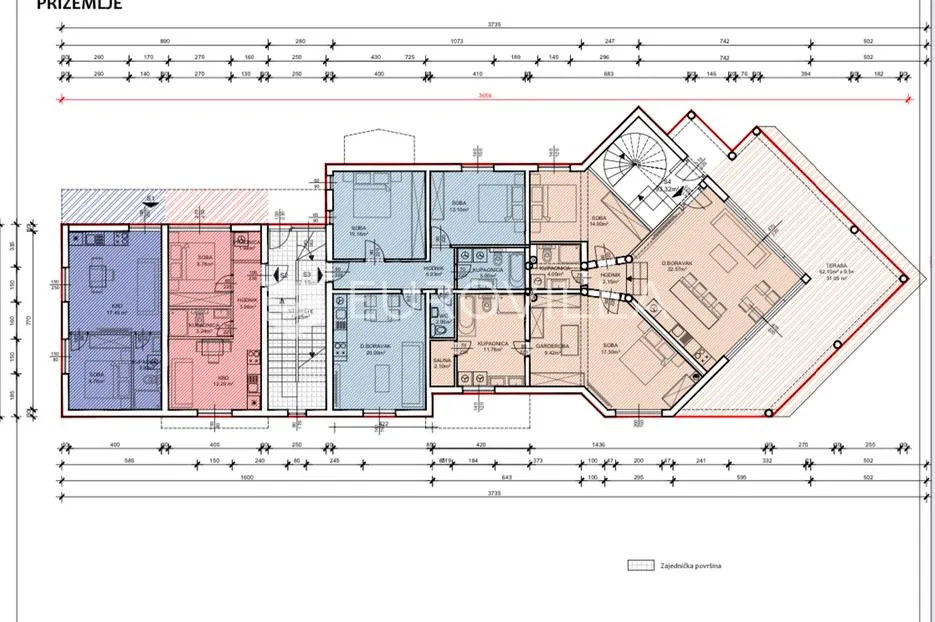 biograd na moru, pakoštane, apartman s1 u prizemlju površine od 46 m² - slika 15