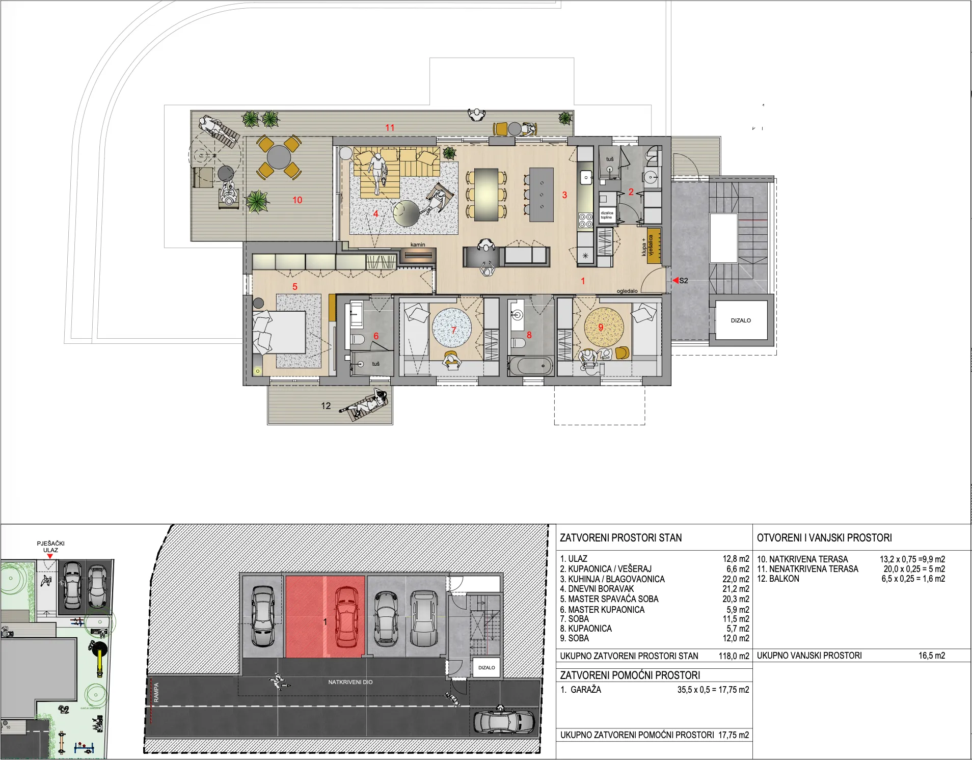 zagreb, srebrnjak, ekskluzivan četverosoban stan 152 m² na 1. katu novogradnja - slika 12