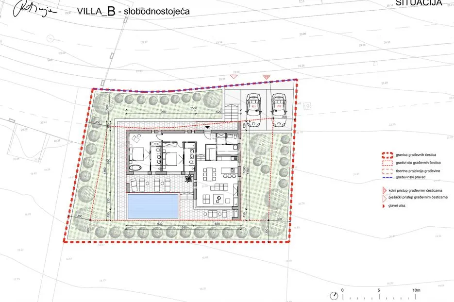 karlobag, cesarica, građevinsko zemljište s projektom, 628 m² - slika 16