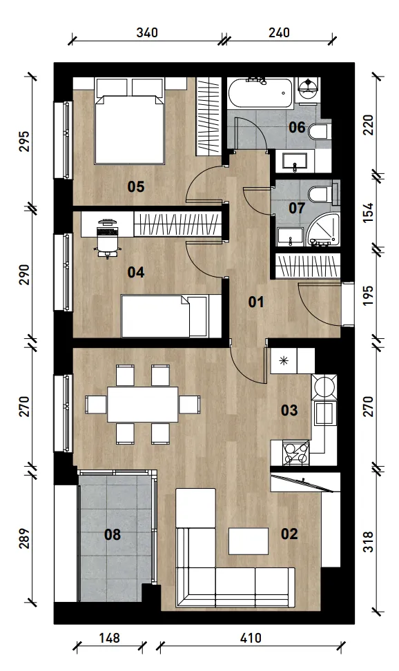 zagreb, črnomerec, vrhunska novogradnja, trosoban stan površine 67 m² - slika 10