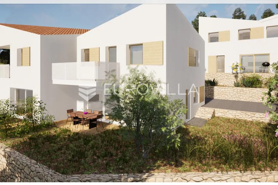 cres, novogradnja stan, trosoban, 87,82 m², novogradnja, stan s okućnicom i pogledom na more - slika 2