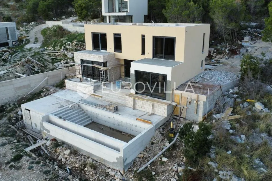omiš, gata, vila s bazenom i prekrasnim pogledom na more - slika 16