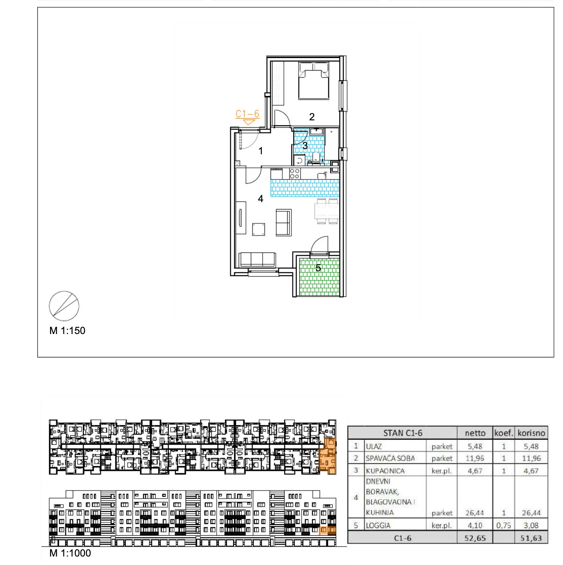 velika gorica, moderan dvosoban stan u novogradnji, 52 m² - slika 6