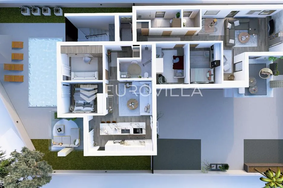 zadar, petrčane, luksuzni penthouse s predivnim pogledom, 30m od mora - slika 13