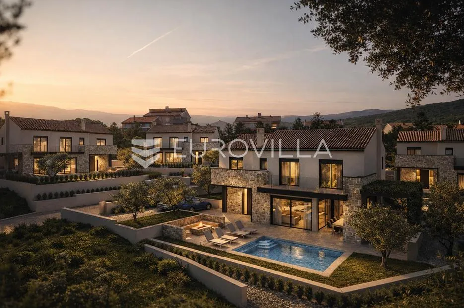 otok krk, šilo, luksuzna vila prvi red do mora, villa a - slika 13