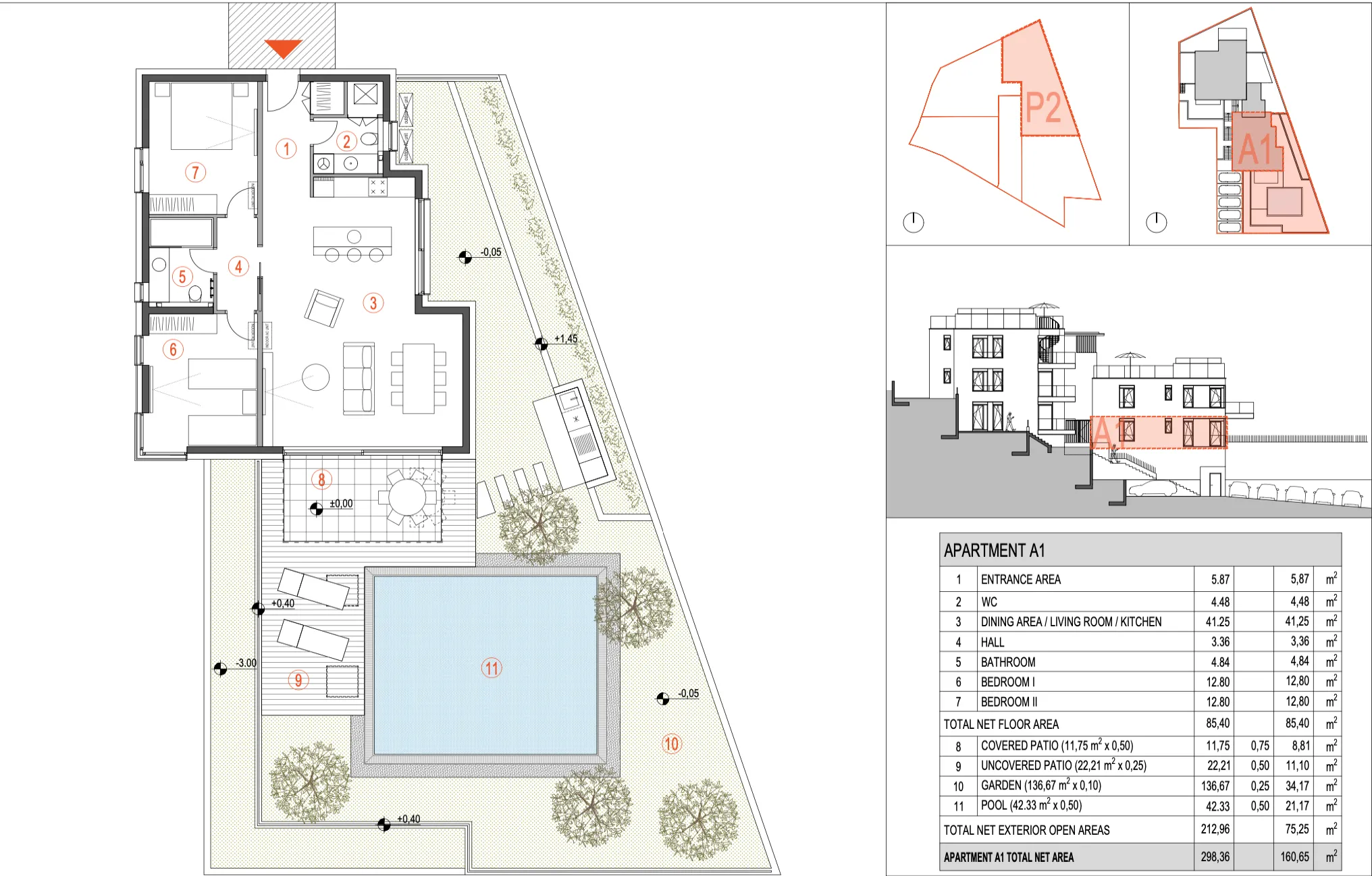 primošten, trosoban apartman površine 168,59 m² s pogledom na more - slika 7