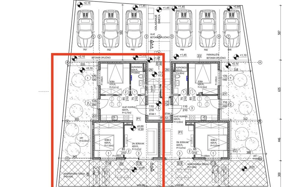 primošten, apartman s vrtom i pogledom na more, 66,62 m² - slika 6