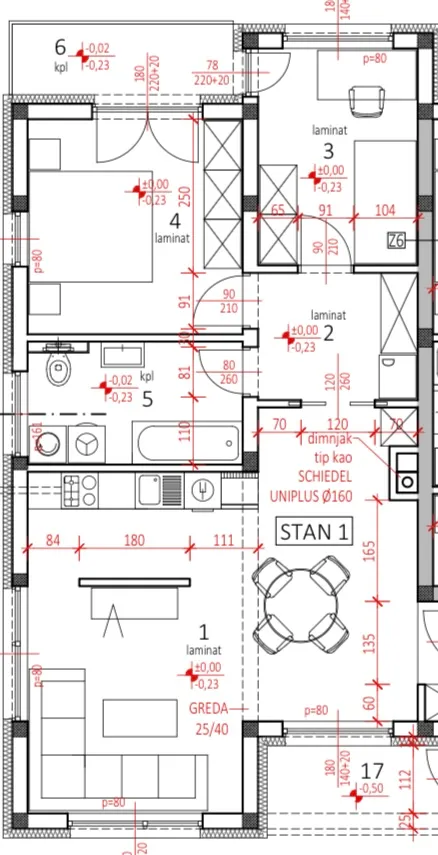 vukovar mitnica novogradnja, trosoban stan 73,12 m² u prizemlju s lođom i parkingom - slika 6
