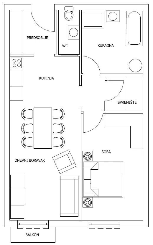 rijeka, centar, idealna investicija, dvosoban stan 60 m² u zgradi s liftom - slika 11