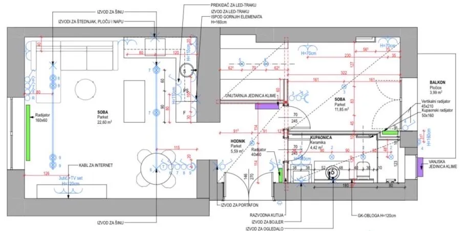 zagreb, jagićeva, kompletno renoviran dvosoban stan 47 m² - slika 11