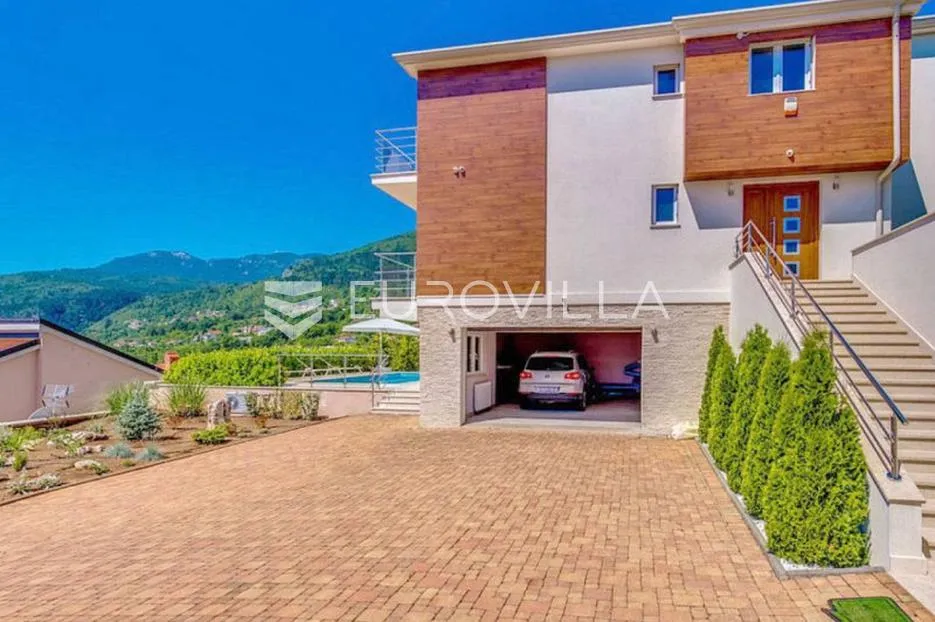 ičići, poljane, elegantna vila s panoramskim pogledom 275 m2, bazen, garaža - slika 6
