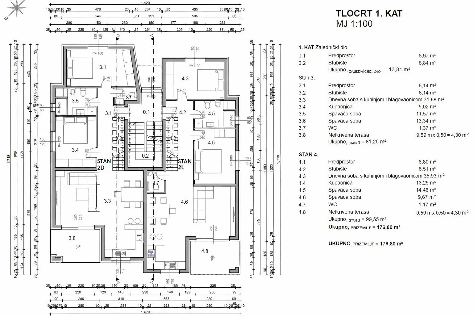 pag, šimuni, četverosoban penthouse u novogradnji, 100 m od mora - slika 33