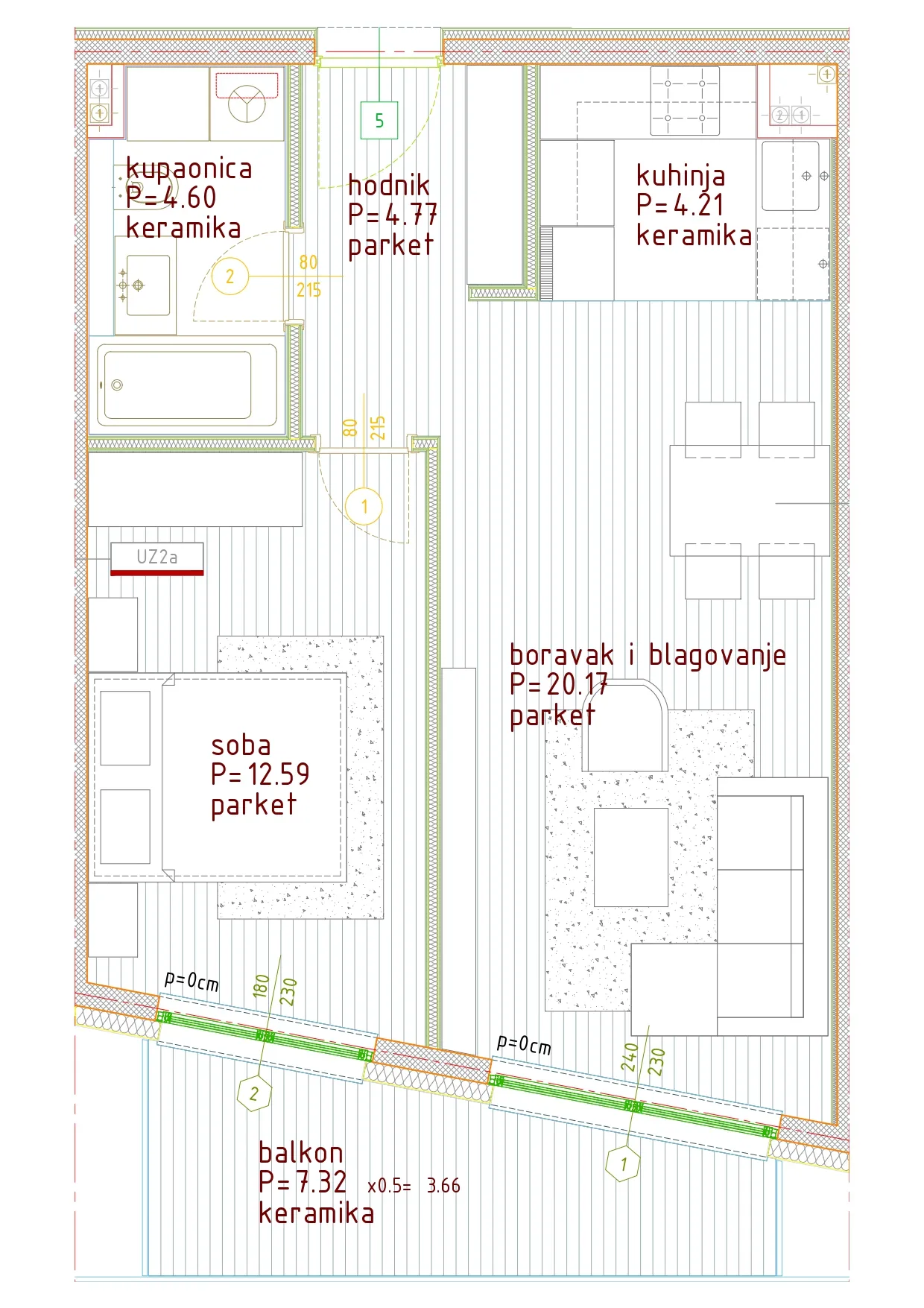 istra, poreč, jednosoban stan na 1. katu moderne novogradnje 58 m² - slika 17
