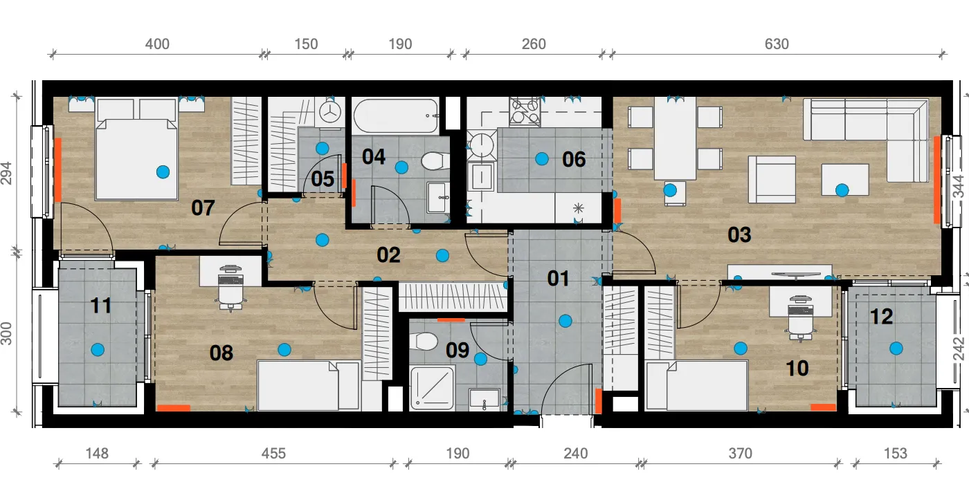 zagreb, črnomerec, vrhunska novogradnja, četverosoban stan površine 93 m² - slika 14
