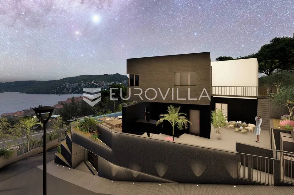 trogir okolica, moderna vila s bazenom i panoramskim pogledom - slika 16