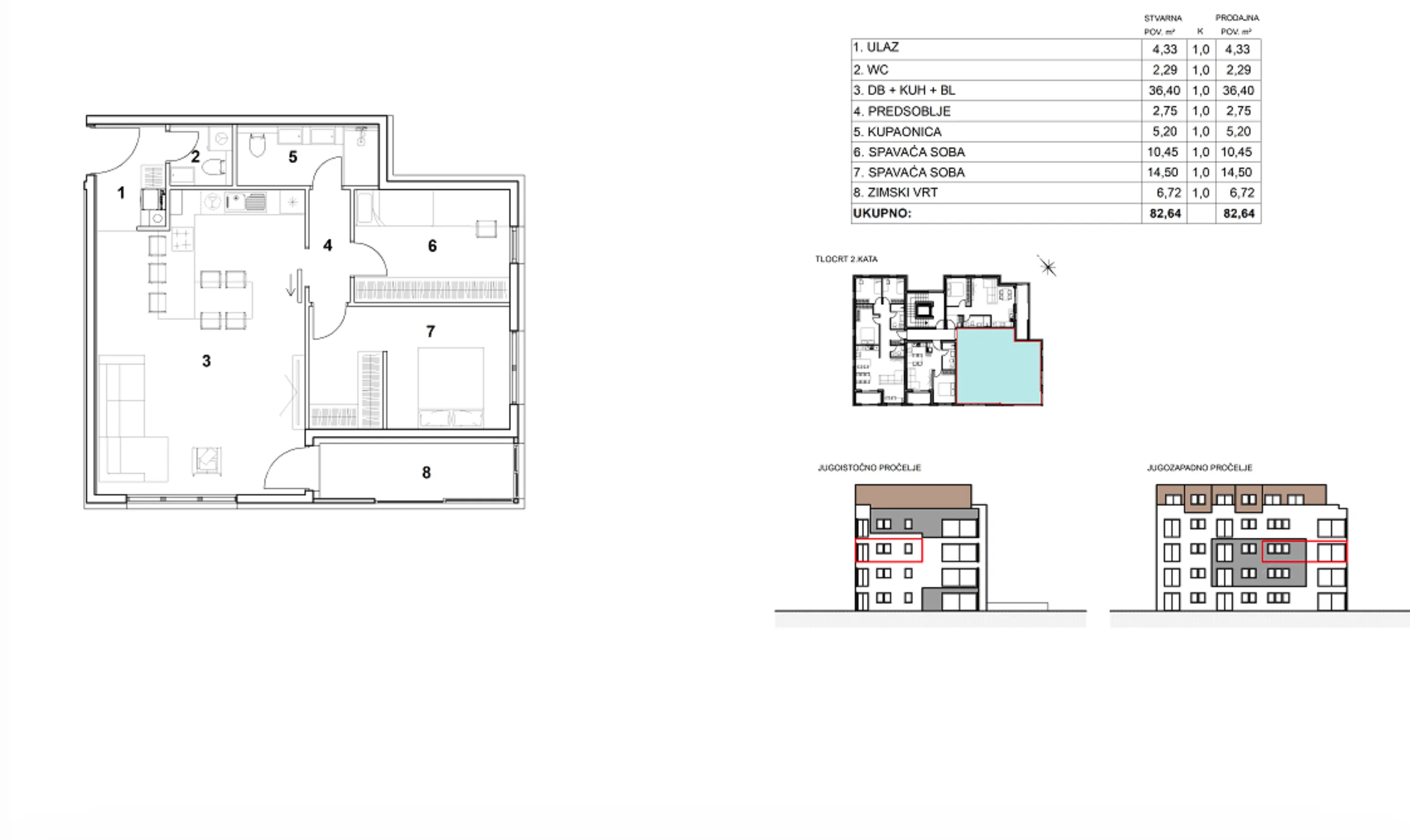 zagreb, donje vrapče, moderan trosoban stan 83 m² u novogradnji - slika 5