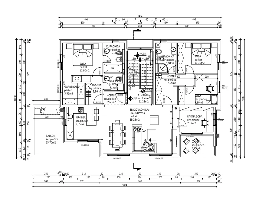 podstrana, komforan trosoban penthouse s ostavom i parkirnim mjestom - slika 5