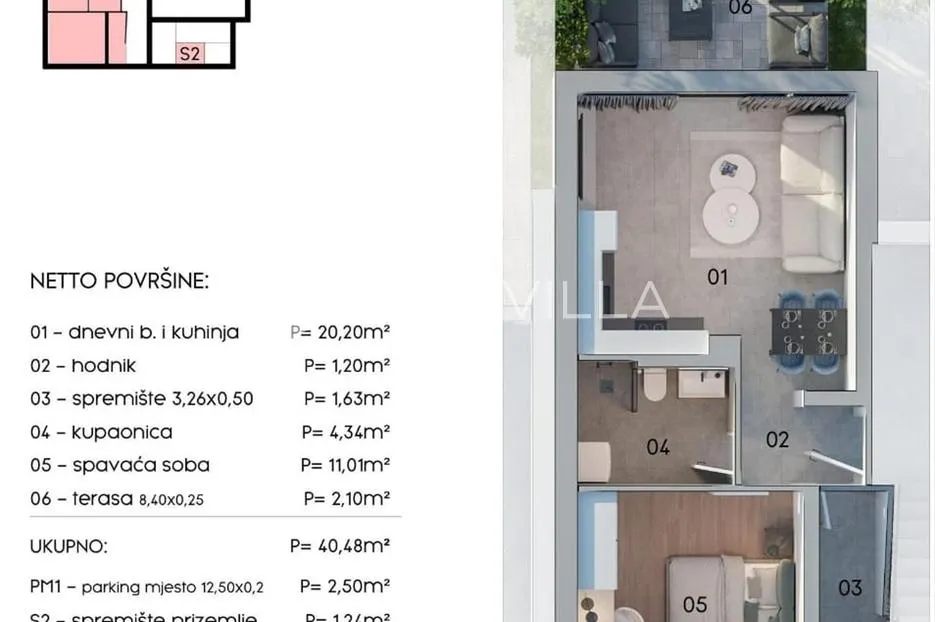 istra, pula, prizemni stan u novogradnji, parking uključen - slika 3