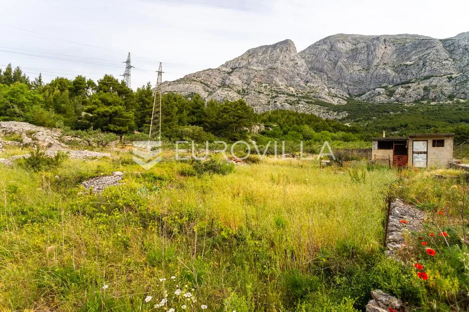 baška voda, zemljište s kućom za renovaciju i panoramskim pogledom na more - slika 6
