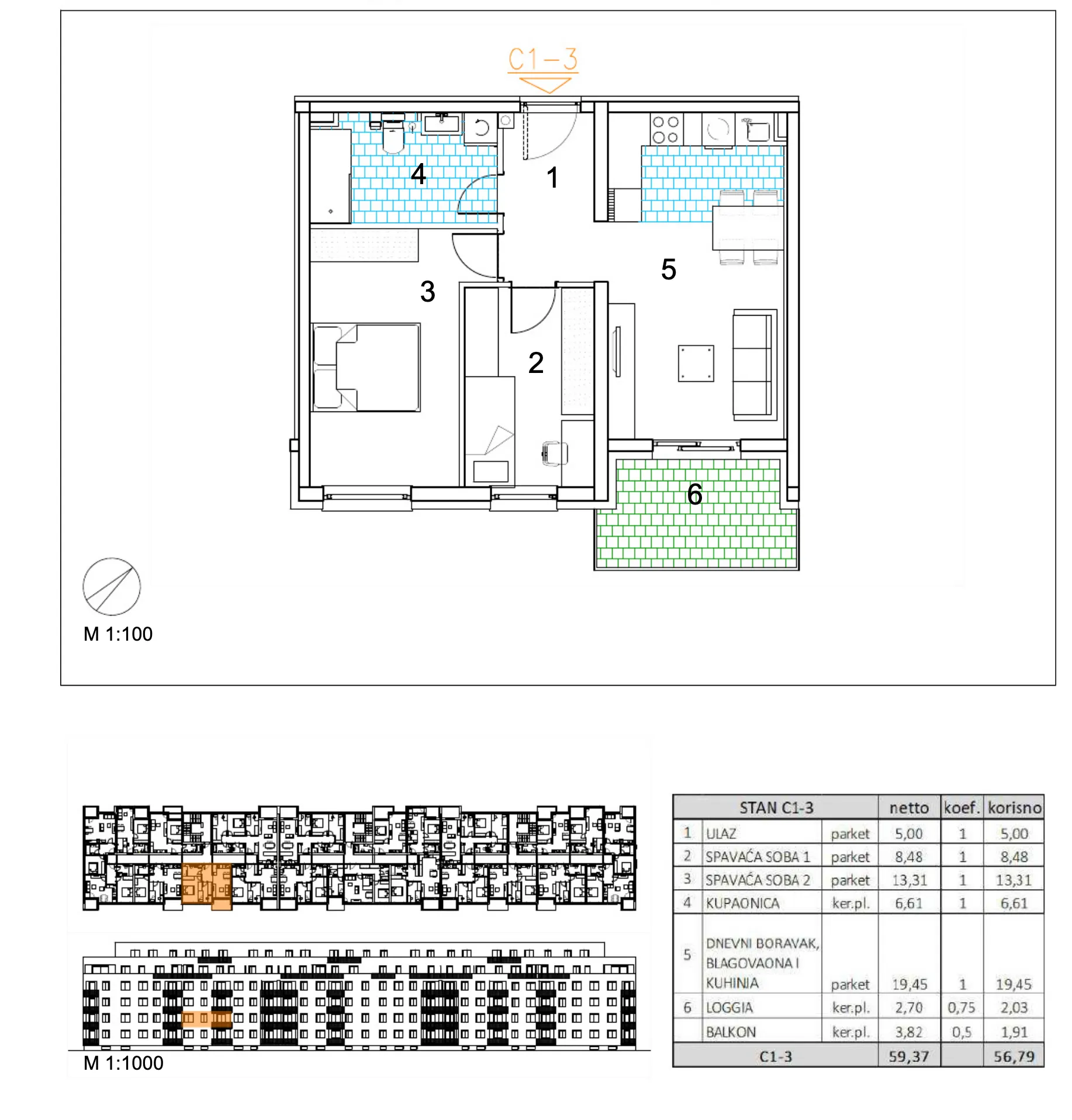 velika gorica, moderan trosoban stan u novogradnji, 57 m² - slika 6
