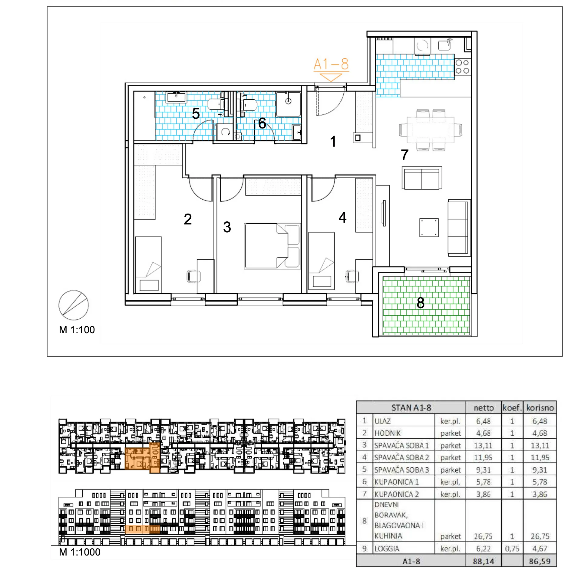 velika gorica, moderan četverosoban stan u novogradnji, 87 m² - slika 6