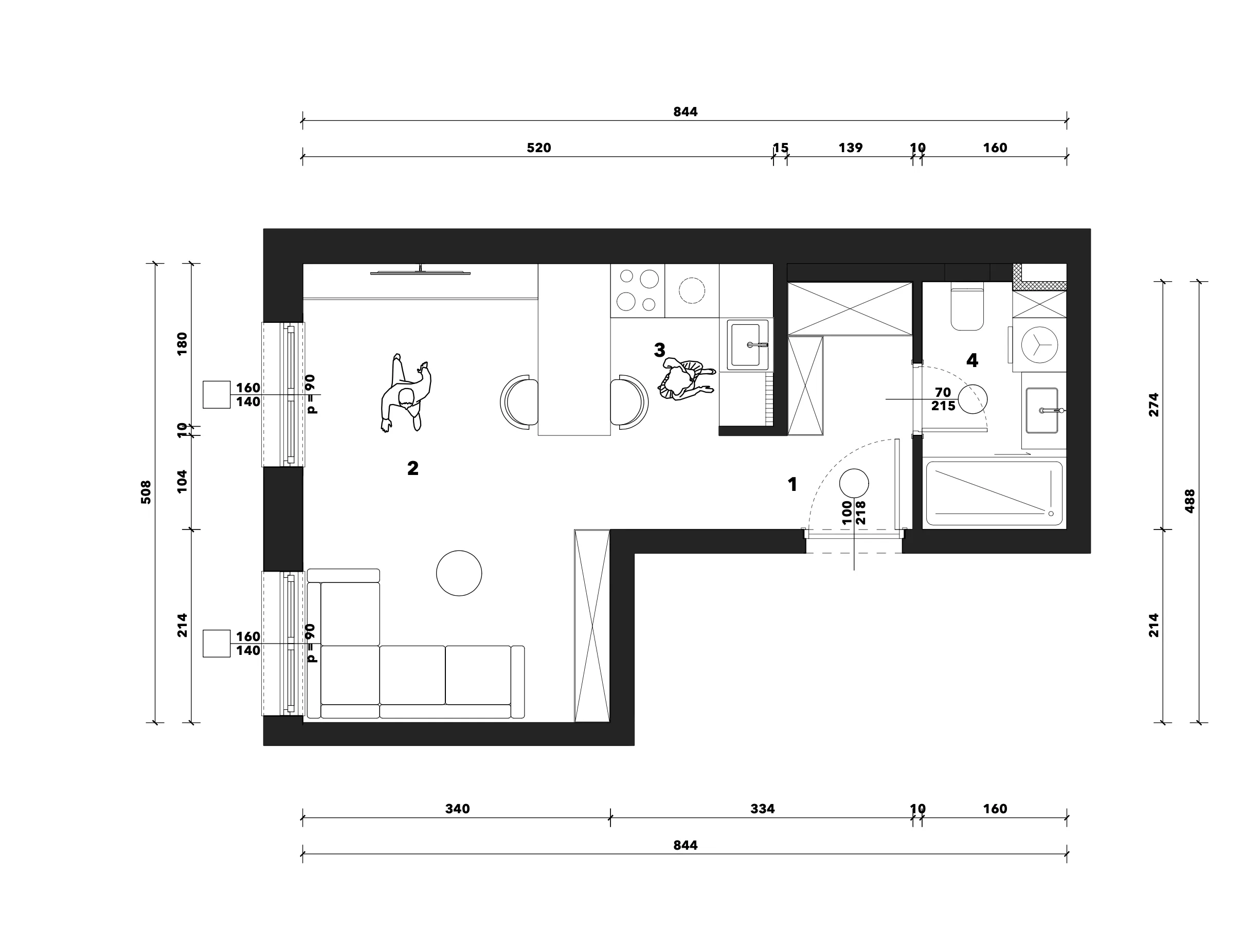 zagreb, črnomerec, kuniščak, atraktivan jednosoban stan u novogradnji, 31 m² - slika 9