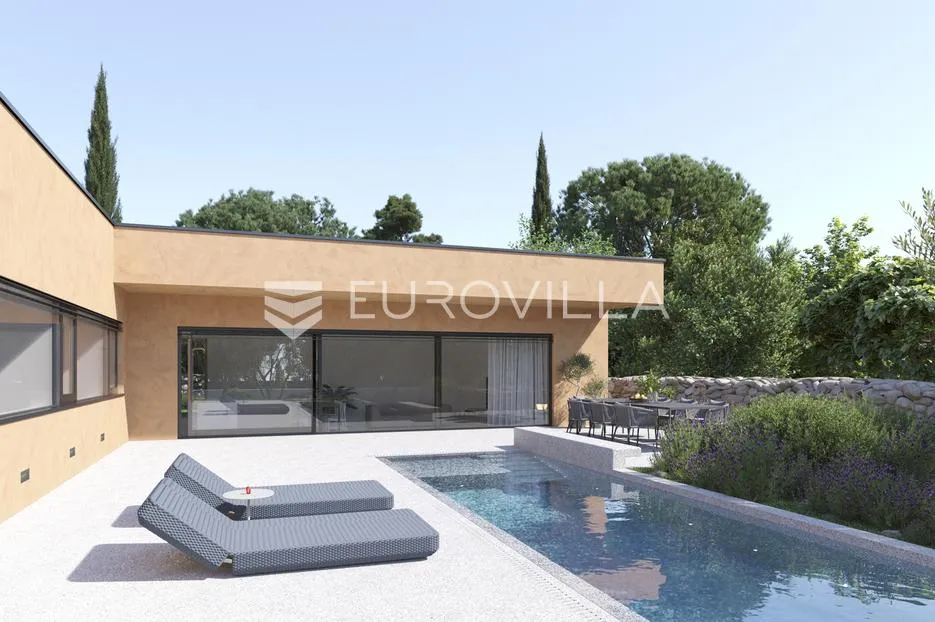 Istra, Žminj, kvalitetna nova prizemna kuća na mirnoj lokaciji s bazenom 42 m², 145 m² - Klimni, Žminj