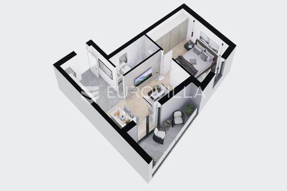 kaštel novi, komforan jednosoban stan od 43,7 m² i parkirno mjesto - slika 5