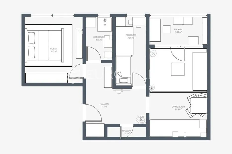 zagreb, prečko, novoadaptiran trosoban stan 58 m², prvi najam - slika 9