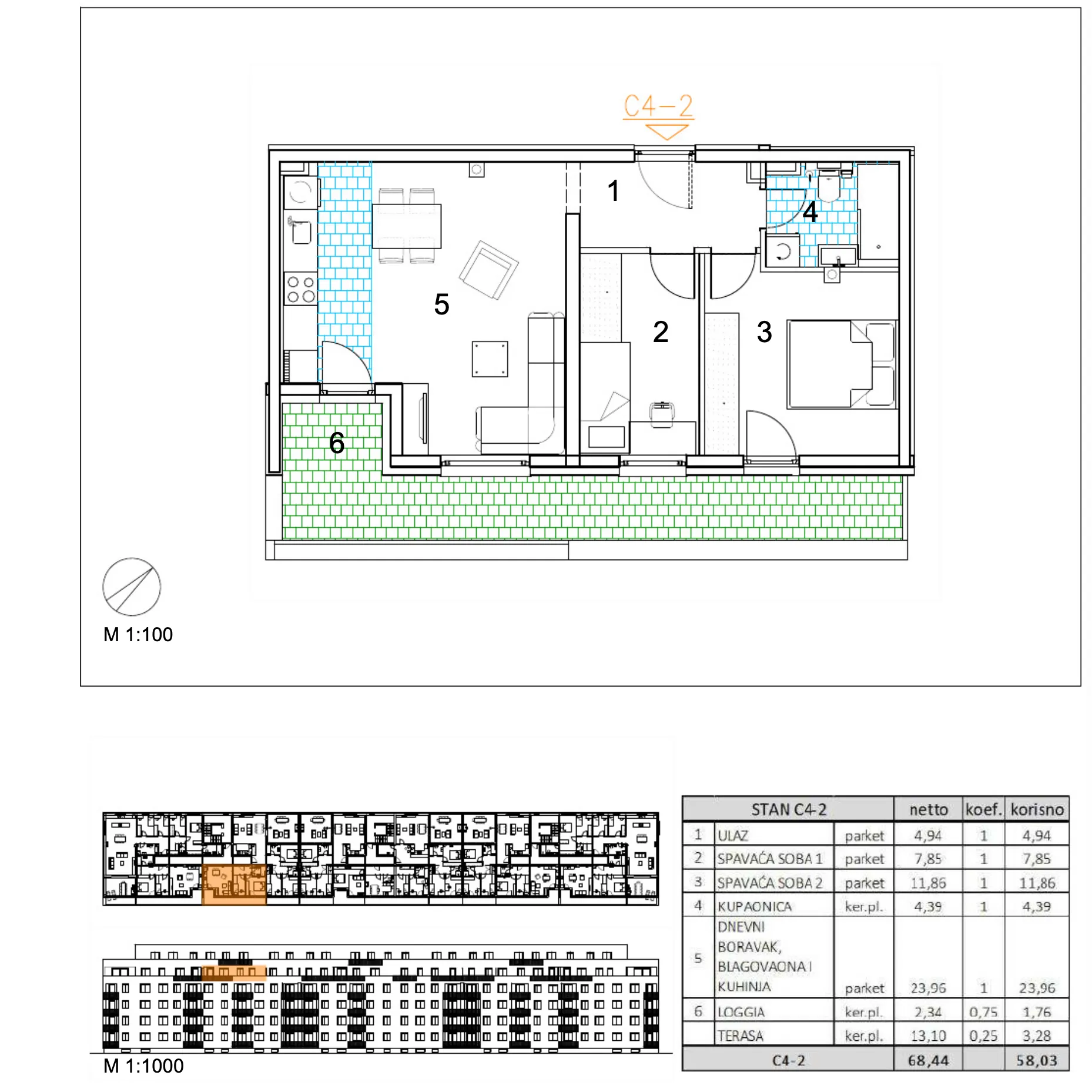 velika gorica, moderan trosoban stan u novogradnji, 58 m² - slika 6