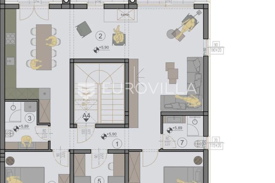 pula, štinjan, penthouse na odličnoj lokaciji s pogledom na more, 800 m od mora, novogradnja - slika 5