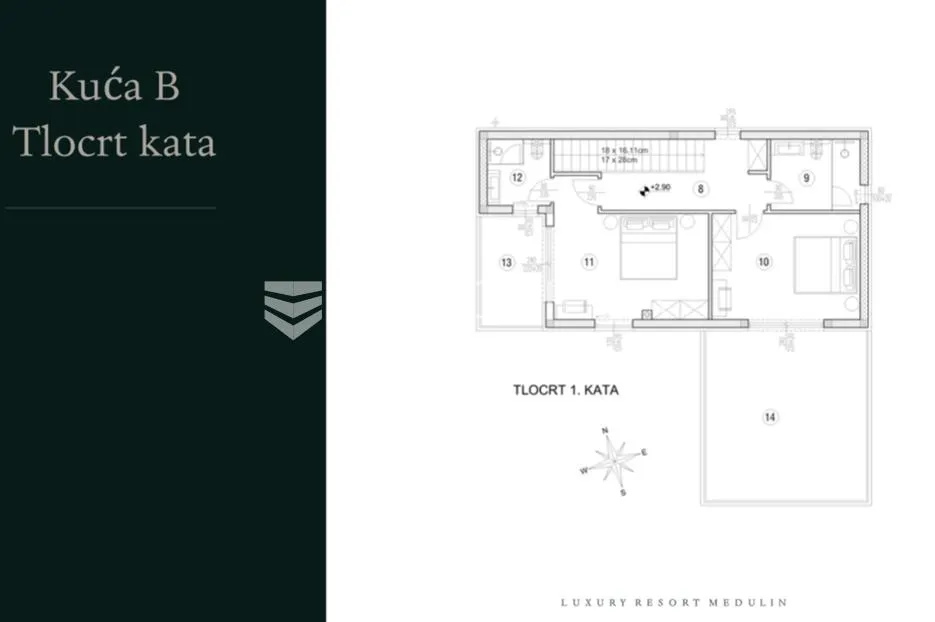 istra, medulin. luxury resort samostojeća kuća s bazenom 156 m2 - slika 6