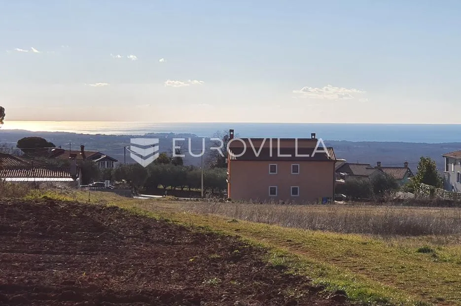 istra, poreč okolica – zemljište 1019 m2 s pogledom na more i građevinskom dozvolom - slika 2