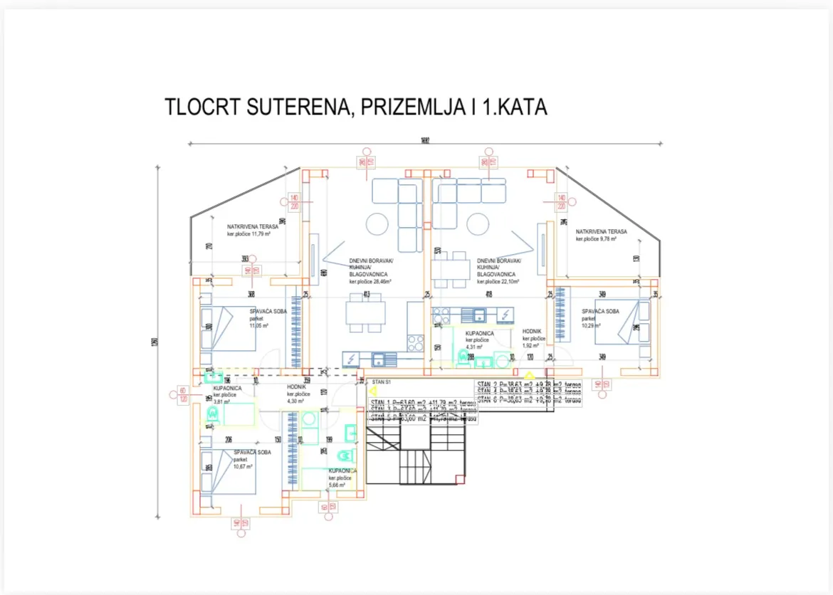 čiovo, žedno, jednosoban stan na prvom katu neto korisne površine 43,51 m², s4 - slika 16
