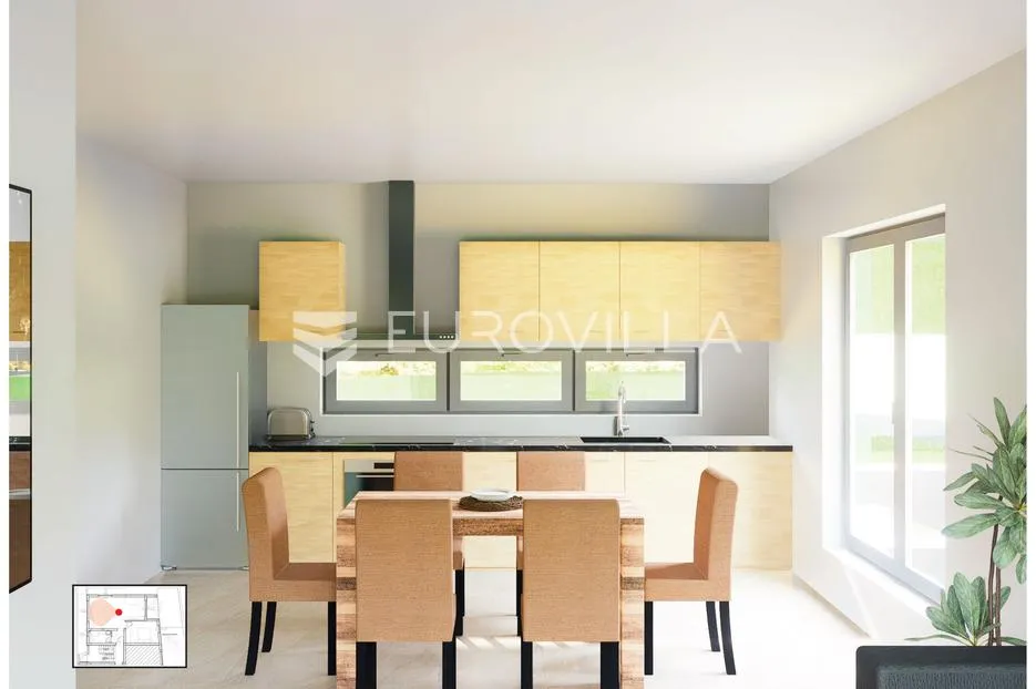 vodice, novogradnja, prekrasan jednosoban stan s vrtom, 61,70 m² - slika 4