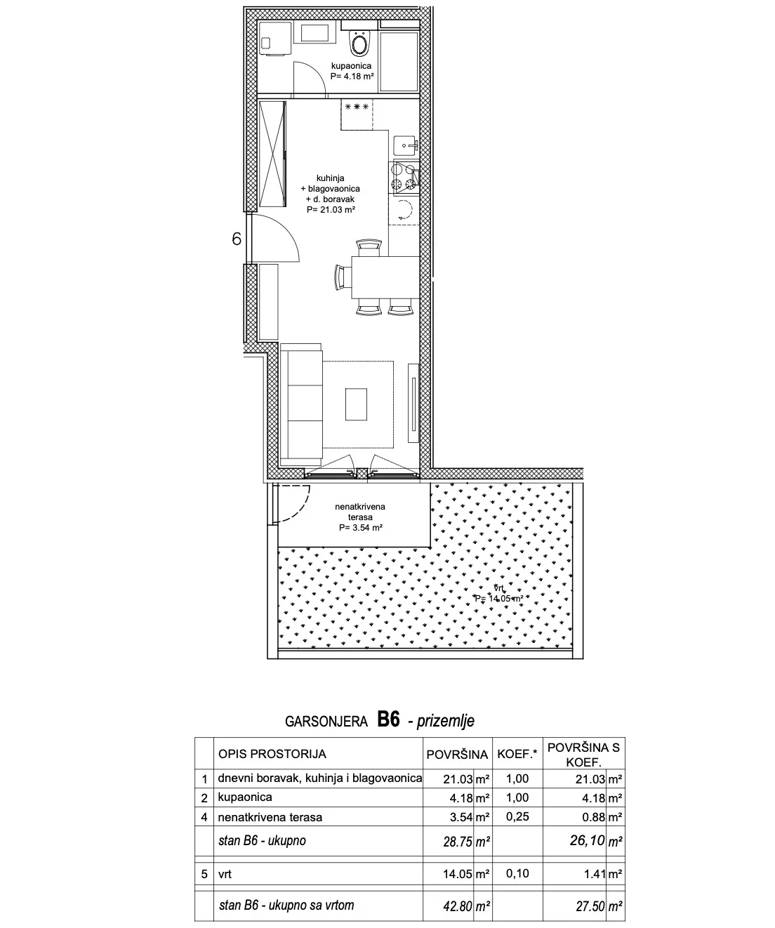 split, visoka, garsonjera u novogradnji - slika 23