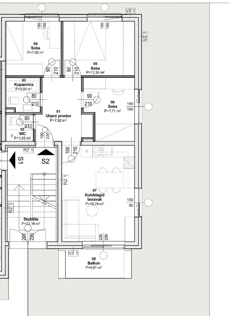 zagreb, dubrava, predivan četverosoban stan nkp 87 m2 novogradnja - slika 15
