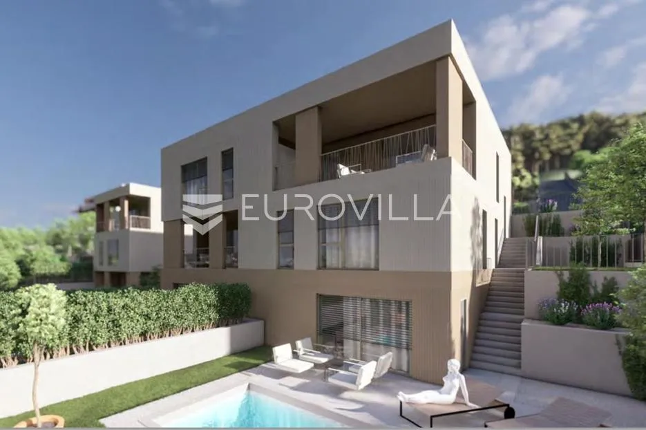 kostrena, četverosoban stan 183,67 m², bazen, lukzuna novogradnja - slika 1