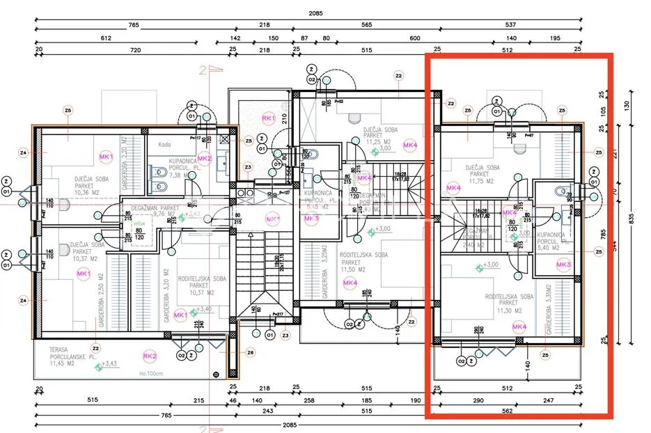vodice, moderna trojna kuća, 105 m² - slika 5