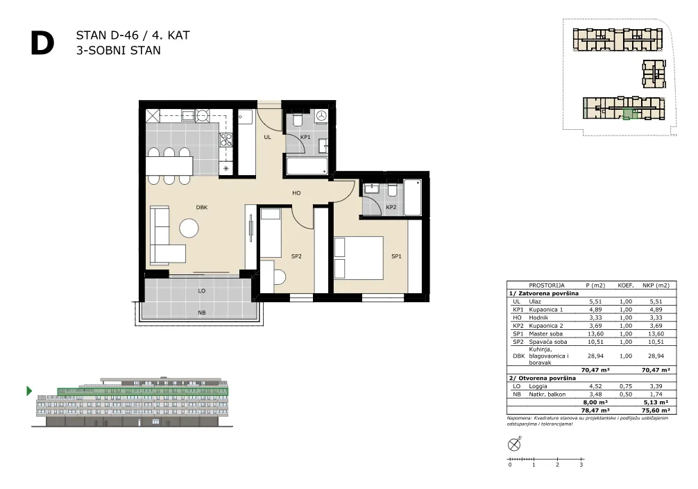 velika gorica, trosoban stan neto površine 75,60 m² novogradnja - slika 5