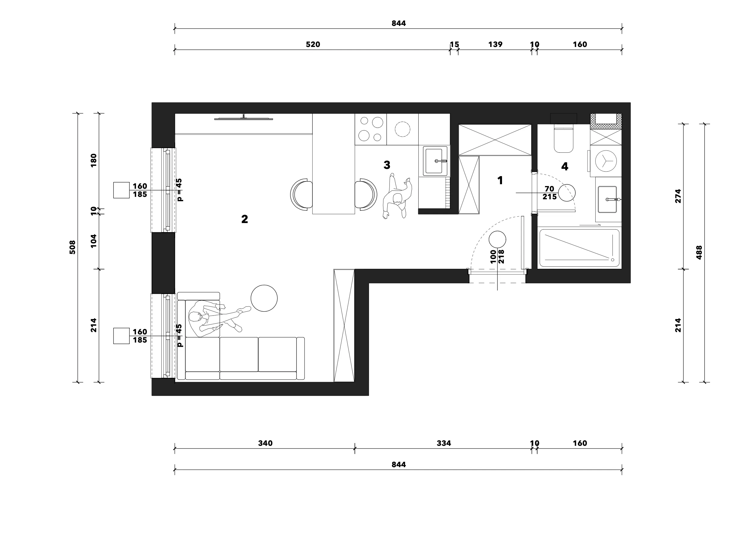 zagreb, črnomerec, kuniščak, atraktivan dvosoban stan u novogradnji, 52 m² - slika 9