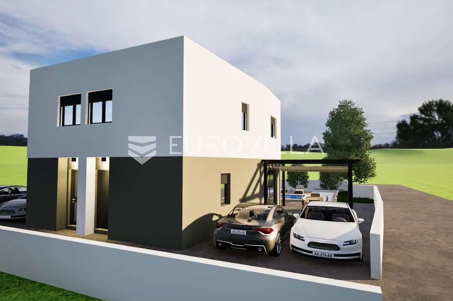vodice, dvoetažni stan s bazenom i vrtom u izgradnji, 100,34 m² - slika 4