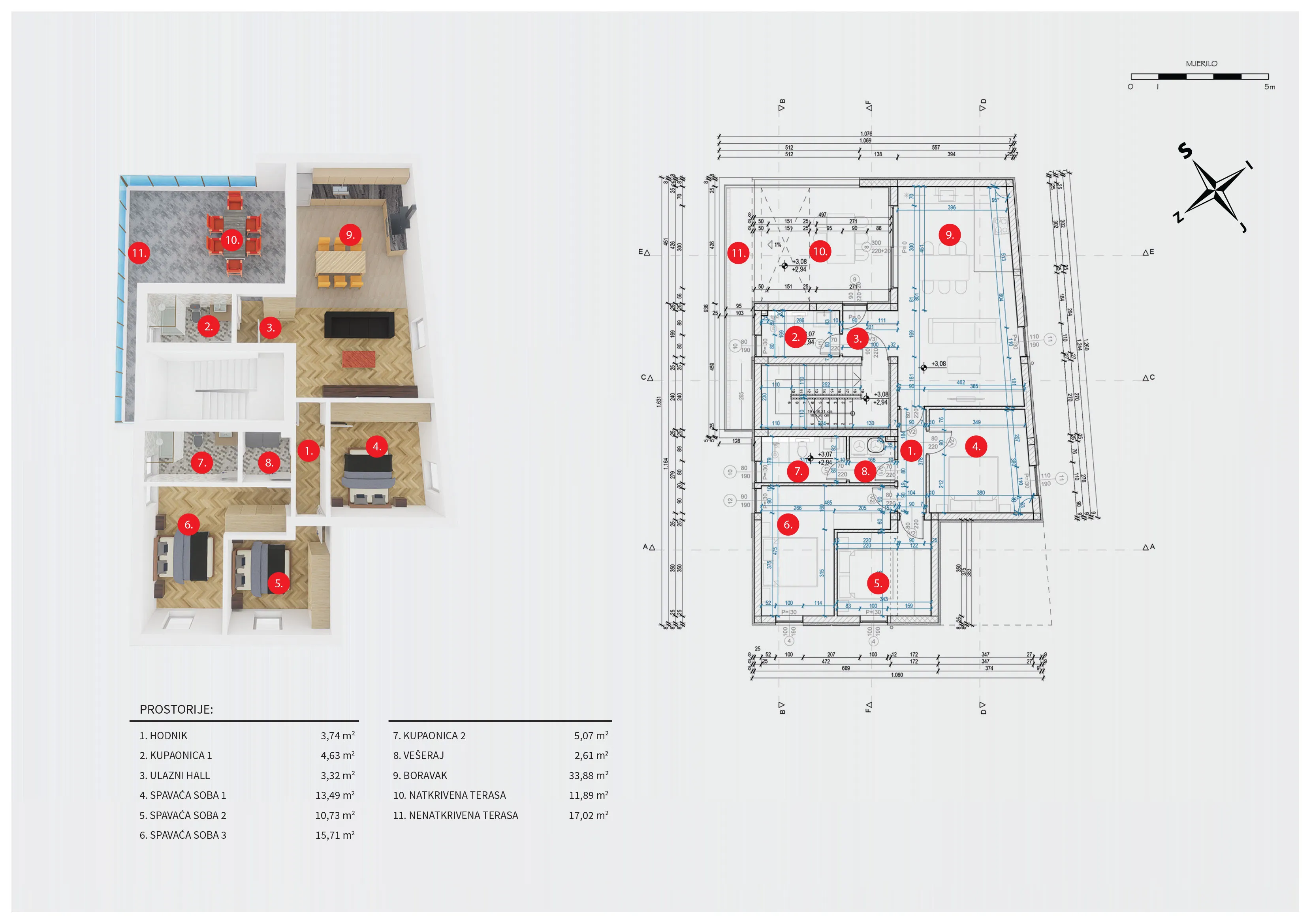 vodice, novogradnja, moderan trosoban stan, 111,09 m² - slika 18