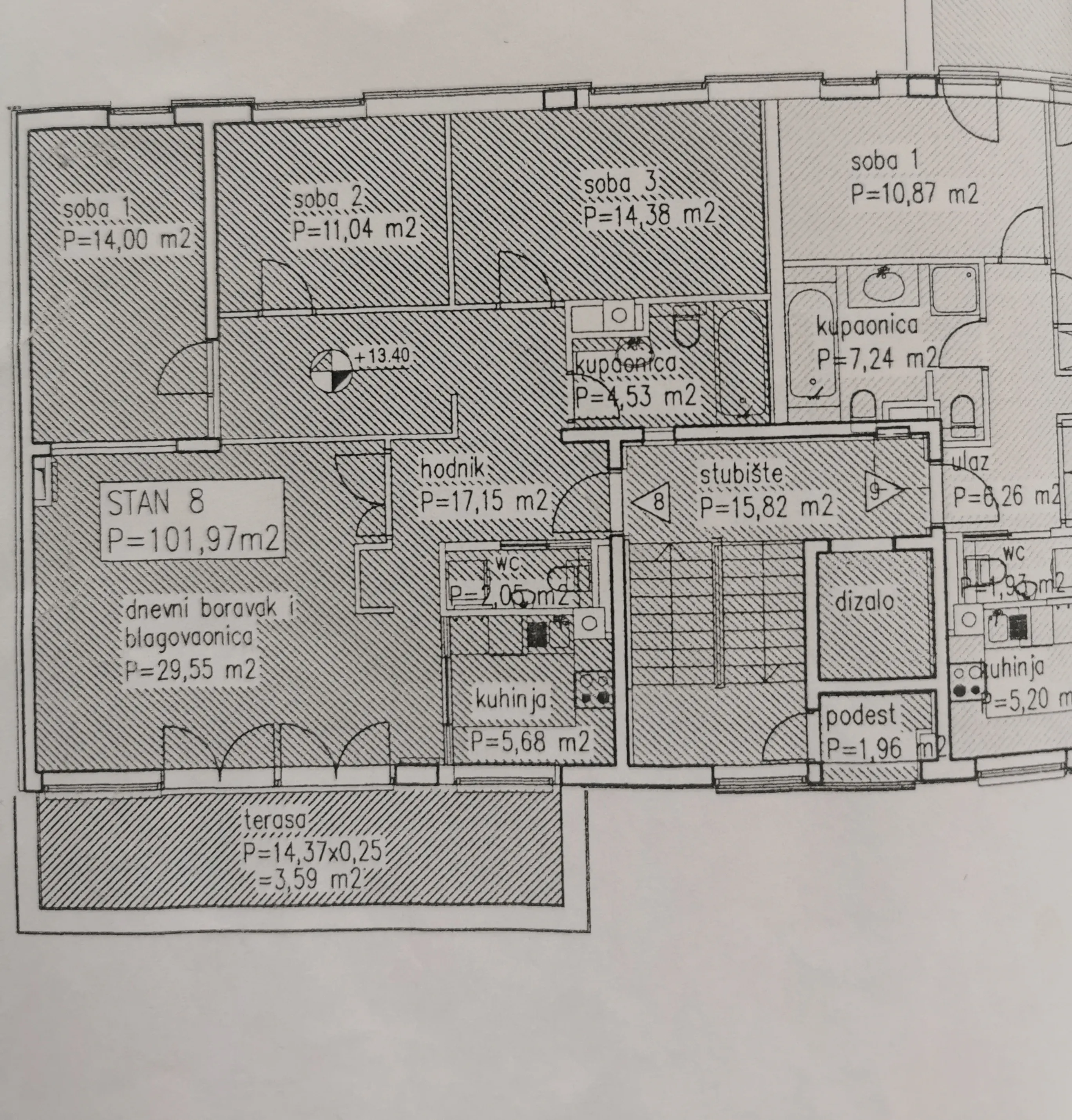 zagreb, medveščak, izvrstan trosoban penthouse! - slika 15